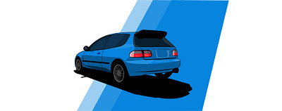 Honda Civic Illustration car graphic design illustration