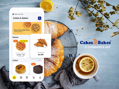 Bakery e-Com App Design android app app design bakery design e commerce app ecom online store store ui ux