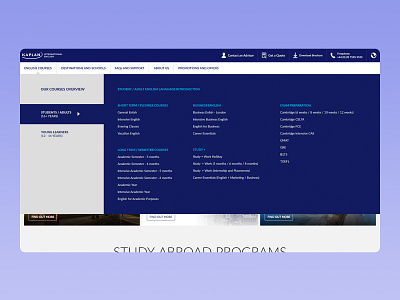 Kaplan Navigation Menu Redesign graphic design menu navigation ui ux web design