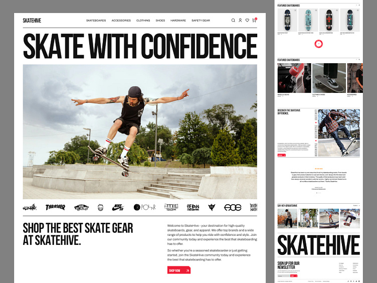 Skateboard site by Abdellah Askane on Dribbble