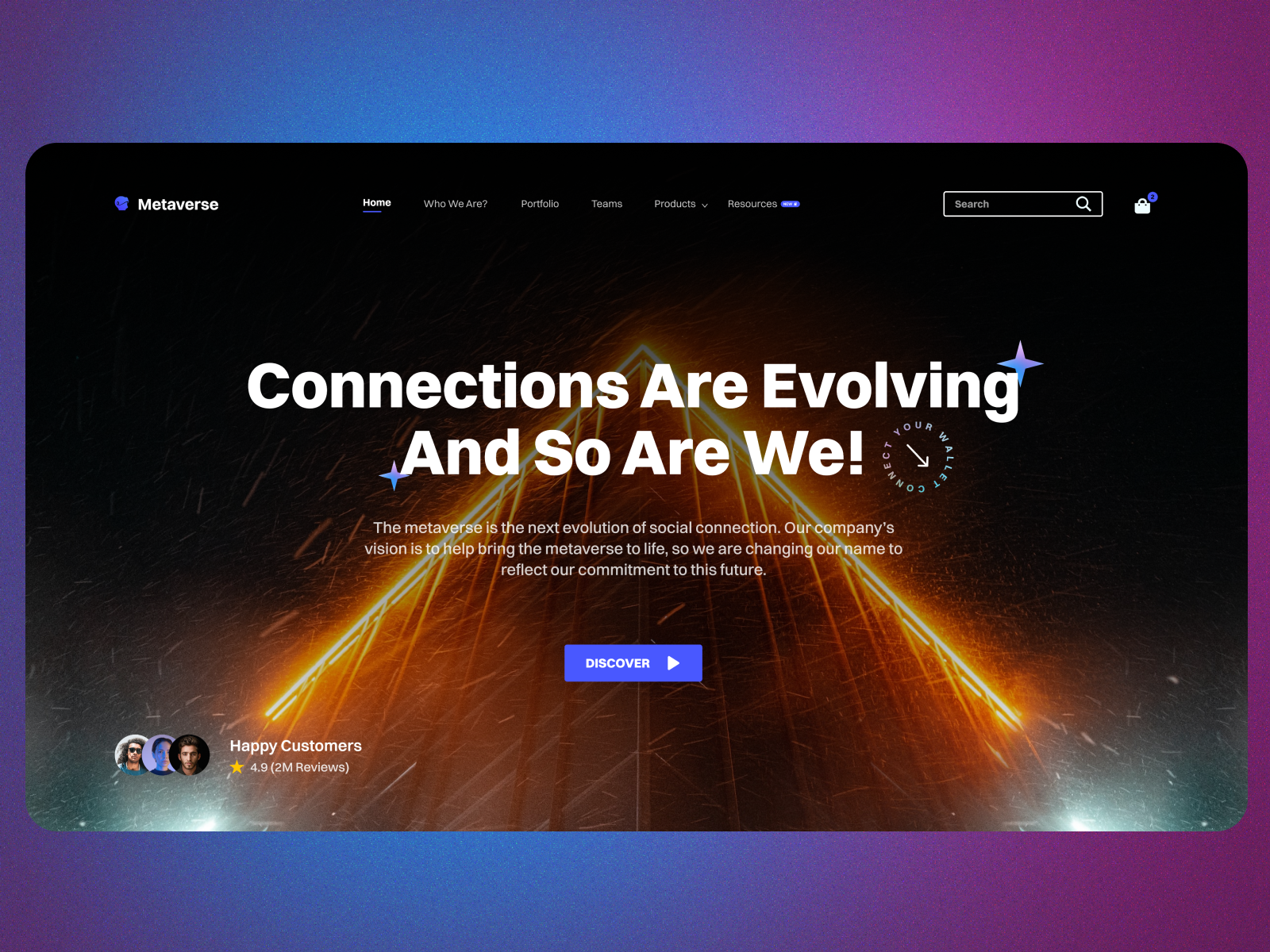 Example of Re-Imagining the Metaverse - Web 3.0 Landing Page