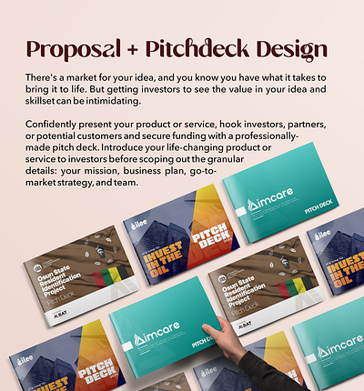 Proposal Pitchdeck Design adobe photoshop content development coreldraw graphic design infographic design pitch deck powerpoint proposal