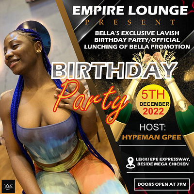 BIRTHDAY BASH graphic design