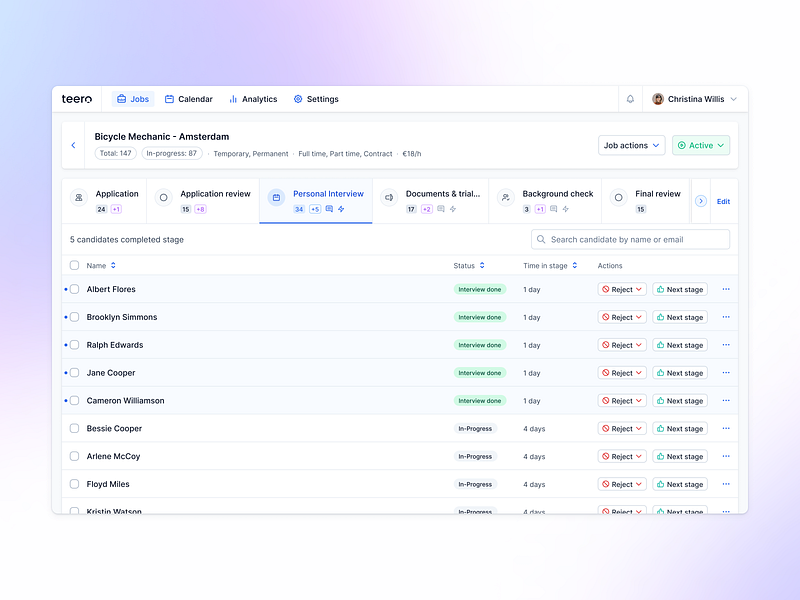 Job candidates application applied candidate crm funnel greenhouse hr human resources job job management jobs lever recruiting recruitment saas salesforce stage stages tab table tabs