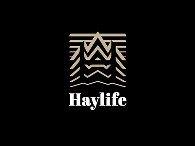 Haylife brand branding design fastfood font food h hay identity illustration letter life logo logotype monogram mountains restaurant