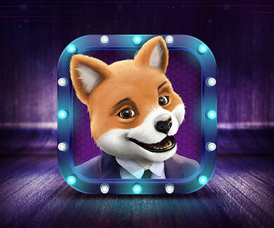 Foxy Casino Mobile App iOS Icon app casino game gaming graphic design illustration ios mobile ui