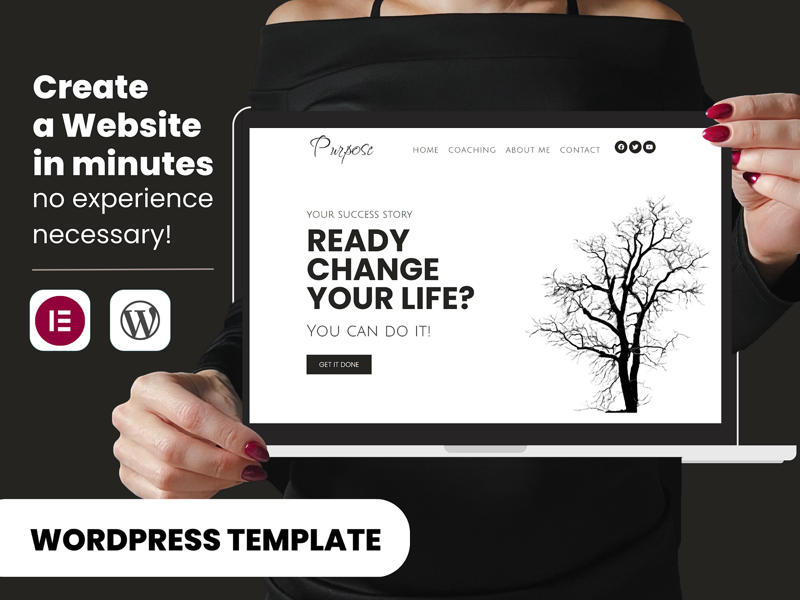 Minimalist Website Template Wordpress Theme Coach clean Modern W by ...