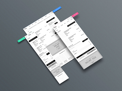 Boden responsive Wireframes basket cart graphic design responsive shopping ui ux web design wireframes