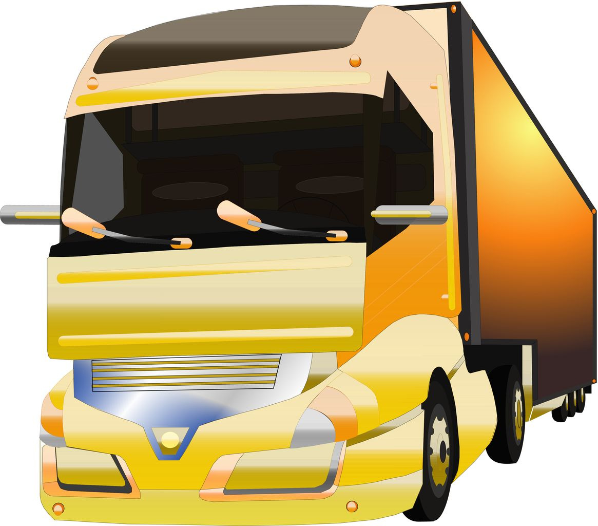 Creative design, the most beautiful refrigeration trucks, yellow 3d car cargo concrete construction cooler delivery services double tires heavy industrial lamps lorry mirrors motor shipping transport truck trumpets ui vehicle