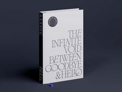~infinite void~ 1 book book cover cover customized fiction ligatures serif simplicity type typography