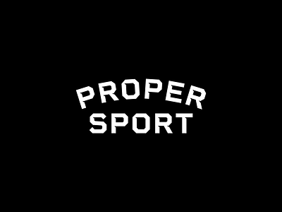 Proper Sport - Wordmark branding design identity logo minimal sports