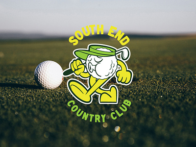 South End Country Club | Branding & Illustration bold branding cartoon character club colorful country country club design golf graphic design illustration logo mascot retro typography