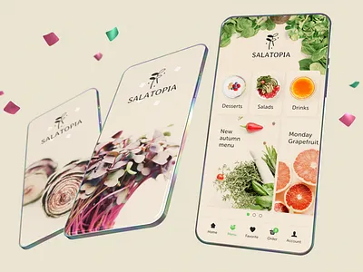 App - healthy food restaurant android app application delivery food ios payment restaurant salad ui ux