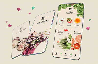 App - healthy food restaurant android app application delivery food ios payment restaurant salad ui ux