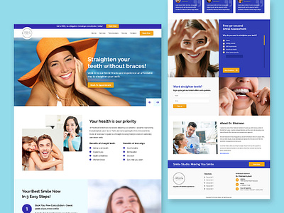 Straighten Teeth Without Braces best braces colorful creative design figma graphic design health heathly smile heathly teeth idea modern look professinal smile template ui ux web website