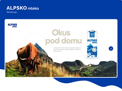 Alpsko mleko Landing page blue cool graphic design landing landing page milk milkpath milkwebsite milkyway page ui uidesign ux uxdesign white