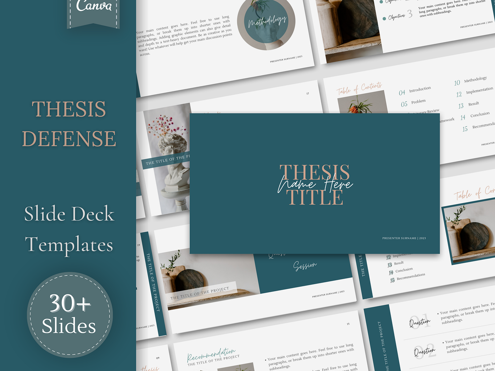 thesis template canva