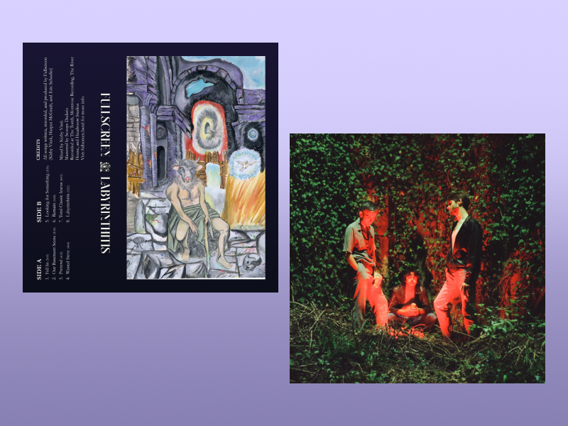 Cassette tape packaging for Labyrinthitis LP album branding cassette design figma graphic design illustration indie logo tape typography vector