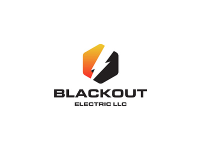 Blackout Electric LLC black brandidentity branding cleative creative designs creativity design designer flat graphic design icon illustration logo logodesigner orange ui vector