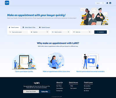 Lawyer Searching Website design landing page ui ux