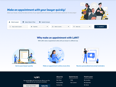 Lawyer Searching Website design landing page ui ux