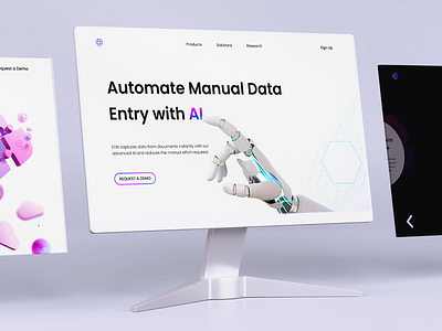 AI Data entry website design animation branding design motion graphics ui ux website design