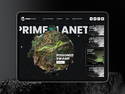 Prime Ape Planet: Homepage design 3d art ape blockchain crypto dao design digital collectible gamefi homepage illustration landing page metaverse nft nft project non fungible token p2e planet staking web3