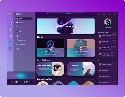 Chat Rooms 3d app colourful design figma illustration landing page ui w