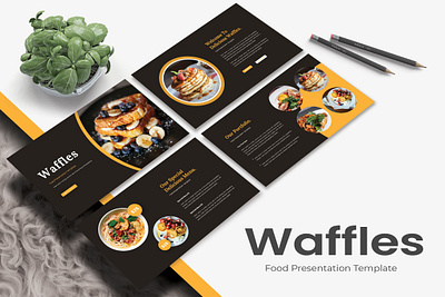 Waffles Powerpoint Presentation Template design food graphic design powerpoint ppt presentation template