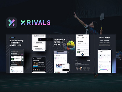 XRivals - Playstore applestore appstore googlestore layout match mockup padel play players playstore sport tennis ui userexperience userinterface ux uxui