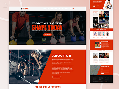 Fitness website UI design branding fitness ui design fitness ui design inspiration fitness website design gym website design illustration logo typography ui design uiux