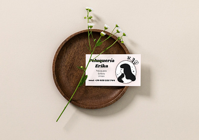 Hairdresser business card adobe illustrator branding business card design graphic design illustration line logo vector