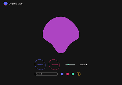 Organic blob OnePage blob design vector website