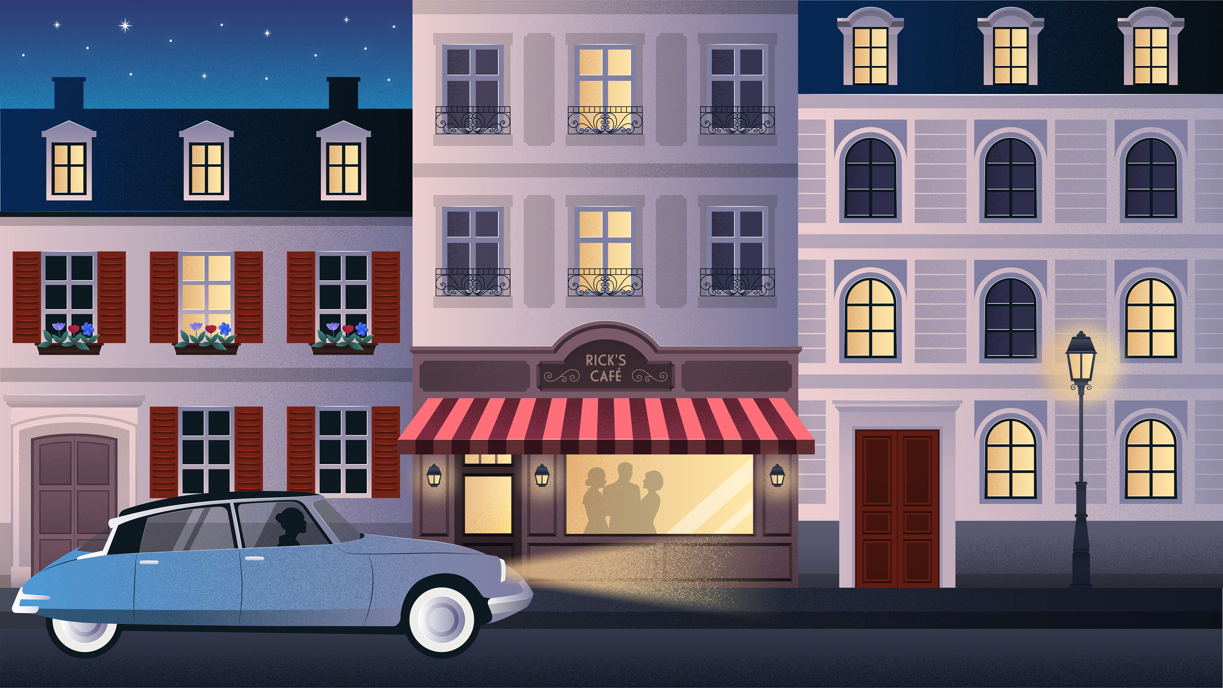 Illustration - M. Awangart cafe digital art digital illustration illustration illustrator paris vector vector art