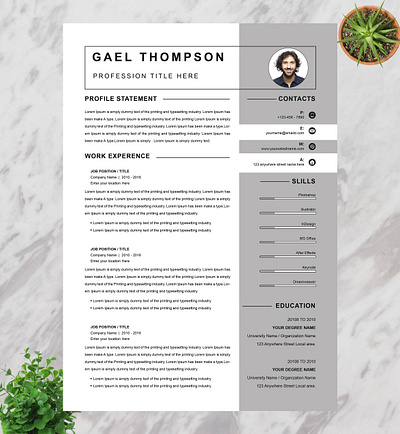 Professional and Modern Resume Template cover letter for resume resume format for job