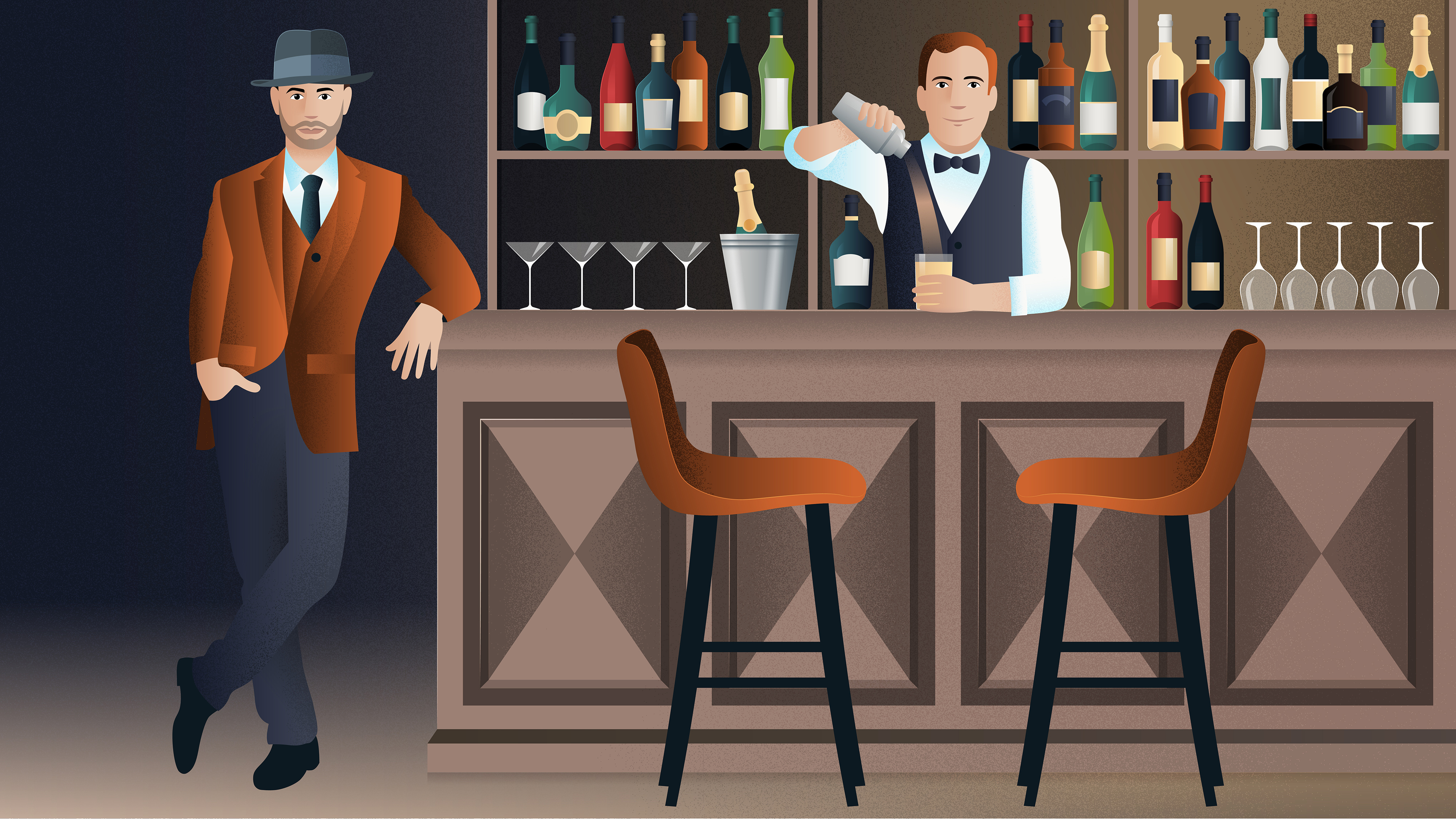 Illustration - M. Awangart bar digital art digital illustration illustration illustrator paris vector art vector illustration