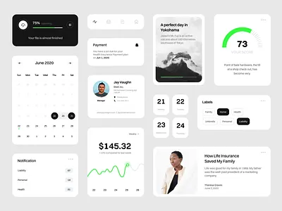 Insure-tech UI Cards