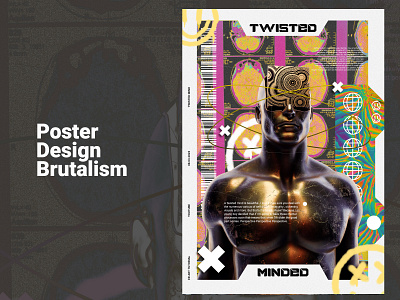 Twisted Mind Brutalism Poster brain brutalism brutalism poster brutalist design futuristic illustration photoshop poster poster a day poster art poster brutalism poster brutalist poster collection poster design template tutorial tutorial photoshop tutorials twisted mind