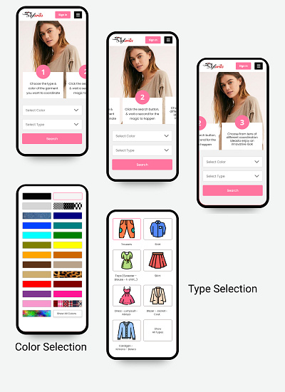 Color Selection Mobile App Design app branding colorful creative design designer figma graphic design mobile app modern look soft look soft theme style template ui ux website