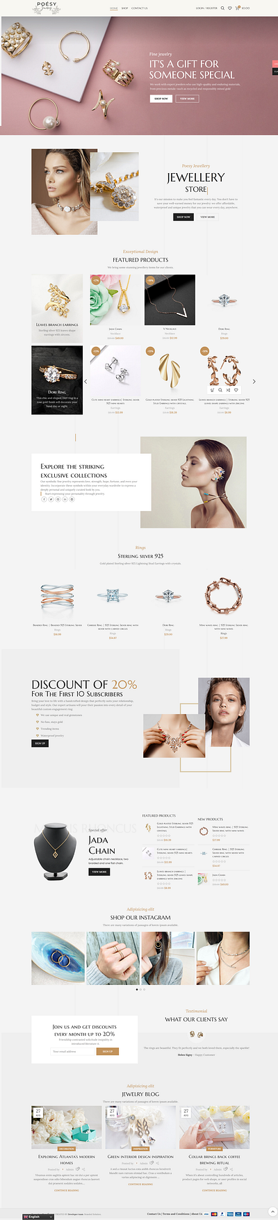 Poesy Jewelry branding design graphic design illustration logo typography ui vector