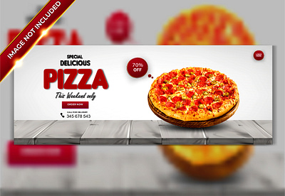 luxury delicious pizza food menu facebook cover template travel