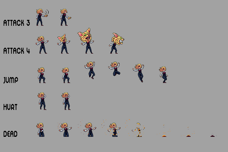 Free Vampire Pixel Art Sprite Sheets by 2D Game Assets on Dribbble