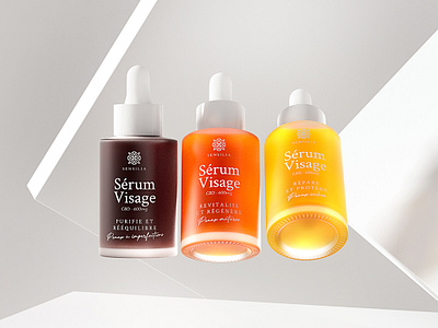 Packaging design - Serum Visage 3d cbd cinema4d cosmetic graphic design octane oil packaging design