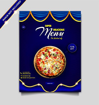luxury food menu restaurant instagram social media post template special