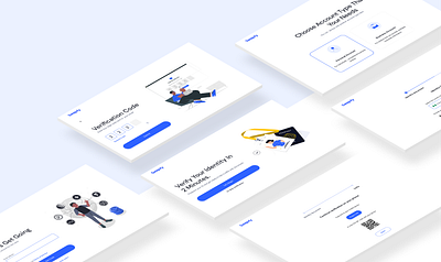 User Auth and KYC for fintech solution fintech isometric saas ui uiux