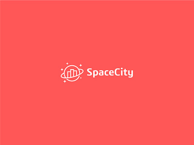 SpaceCity city design graphic logo minimal space star