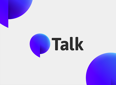 Talk - Chat App Logo abstract logo app branding chat logo gradient logo it logo logo startup logo