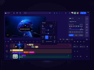 👑 Video Editor 🐺 3d animation branding editor ggcrazy ggdesign ggstyle graphic design logo ui uikit video video editor web website website design websitevideo editor