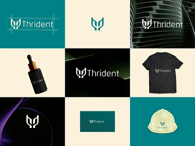 TRIDENT MONOGRAM 3d agency animation branding design eleghant graphic design icon illustration lettering logo logomark luxury monogram motion graphics simple ui unique vector