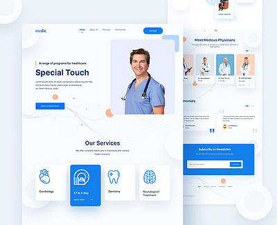 Medical Website made by WordPress doctor website landing page medical website web design website website design wordpress